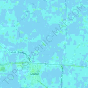 Mapa topográfico Fransumer Voorwerk, altitud, relieve