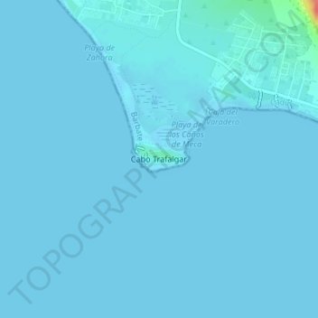 Mapa topográfico Cape Trafalgar, altitud, relieve