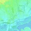 Mapa topográfico Sesetan, altitud, relieve