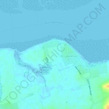 Mapa topográfico Ramsey Island, altitud, relieve