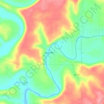 Mapa topográfico Dawt, altitud, relieve