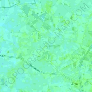 Mapa topográfico Oolde, altitud, relieve