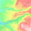 Mapa topográfico Arabia, altitud, relieve
