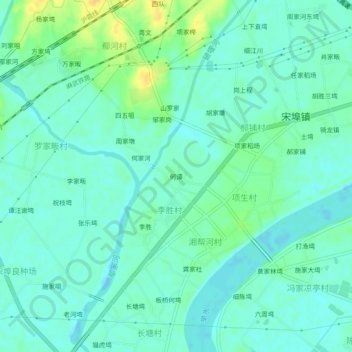 Mapa topográfico 何谭, altitud, relieve
