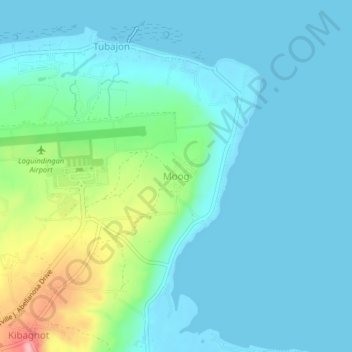 Mapa topográfico Moog, altitud, relieve
