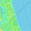 Mapa topográfico Anastasia Island, altitud, relieve
