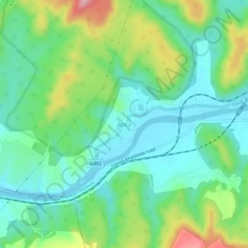 Mapa topográfico Apta, altitud, relieve
