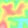 Mapa topográfico Arroyo Guasu – Arroyo Azul, altitud, relieve
