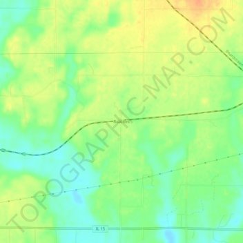Mapa topográfico Roaches, altitud, relieve