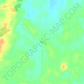 Mapa topográfico Herron, altitud, relieve