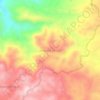 Mapa topográfico Jampang Tengah, altitud, relieve