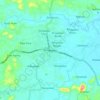 Mapa topográfico Pringsewu, altitud, relieve
