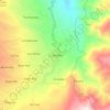 Mapa topográfico La Azulita, altitud, relieve