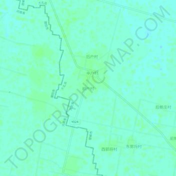 Mapa topográfico Qianhucun, altitud, relieve
