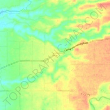 Mapa topográfico Libo-o, altitud, relieve