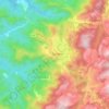Mapa topográfico Fontem, altitud, relieve