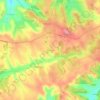 Mapa topográfico Mourgues, altitud, relieve