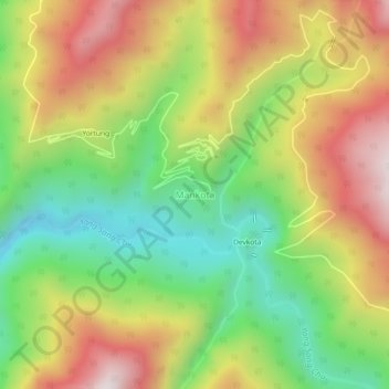 Mapa topográfico Mankota, altitud, relieve