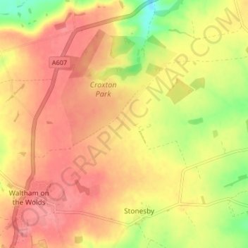Mapa topográfico Bescaby, altitud, relieve