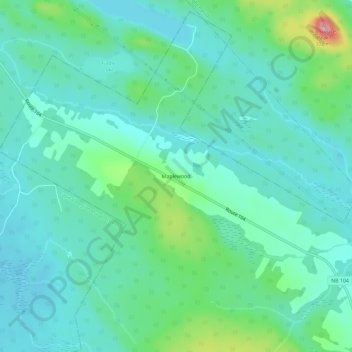 Mapa topográfico Maplewood, altitud, relieve
