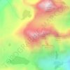 Mapa topográfico South Teton, altitud, relieve
