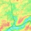 Mapa topográfico Douzies, altitud, relieve