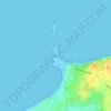 Mapa topográfico Baleal, altitud, relieve