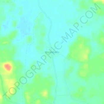 Mapa topográfico Montebello, altitud, relieve