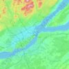 Mapa topográfico Quebec, altitud, relieve