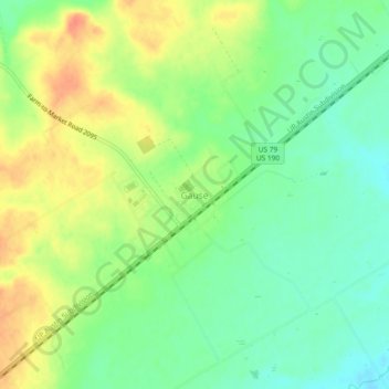 Mapa topográfico Gause, altitud, relieve
