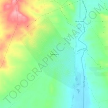 Mapa topográfico Casalonga, altitud, relieve