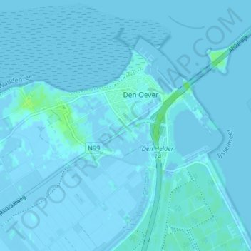 Mapa topográfico De Gest, altitud, relieve
