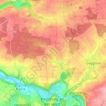 Mapa topográfico Weckelweiler, altitud, relieve
