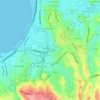 Mapa topográfico Wanea, altitud, relieve
