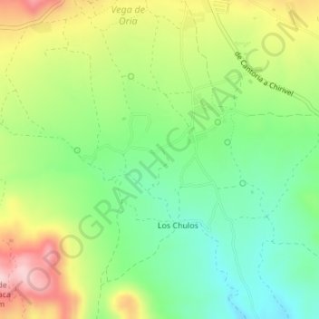 Mapa topográfico Los Lisos, altitud, relieve