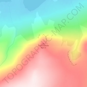 Mapa topográfico la Grenouille, altitud, relieve