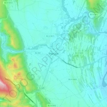 Mapa topográfico Villarcayo, altitud, relieve