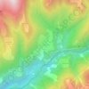 Mapa topográfico Davos Wiesen, altitud, relieve