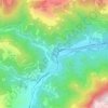 Mapa topográfico Borganza, altitud, relieve