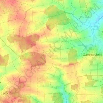 Mapa topográfico Heufelwinden, altitud, relieve