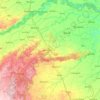Mapa topográfico Gwalior, altitud, relieve