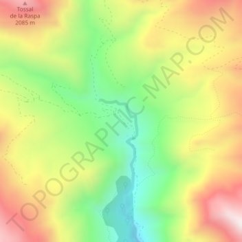 Mapa topográfico Bordas des Plans, altitud, relieve