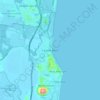 Mapa topográfico Coolum Beach, altitud, relieve
