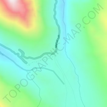 Mapa topográfico Baralacha Pass, altitud, relieve