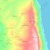 Mapa topográfico Gantarang Keke, altitud, relieve