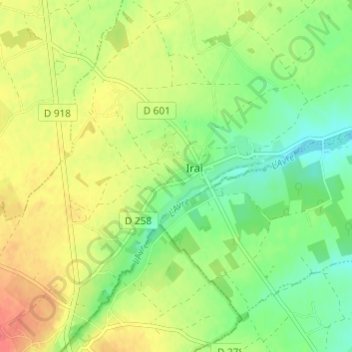 Mapa topográfico La Guivière, altitud, relieve
