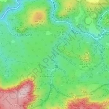 Mapa topográfico Yeti, altitud, relieve