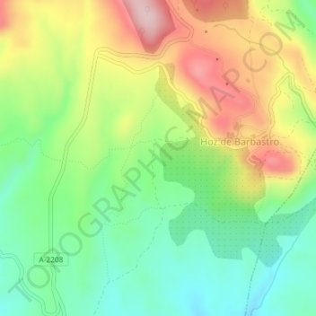 Mapa topográfico Sosas, altitud, relieve