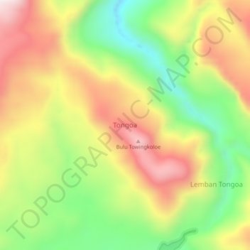 Mapa topográfico Tongoa, altitud, relieve