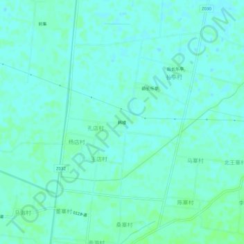 Mapa topográfico 韩楼, altitud, relieve